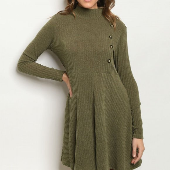 Olive sweater dress - Picture 2 of 8